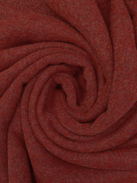 Burnt Red/White Wool/Polyester Chunky Sweater Knit 60W