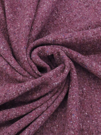 Boysenberry/Multi 100% Wool Tweed Coating 60W