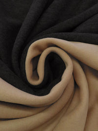Dark Charcoal/Camel Wool/Polyester Double-Faced Coating 60W