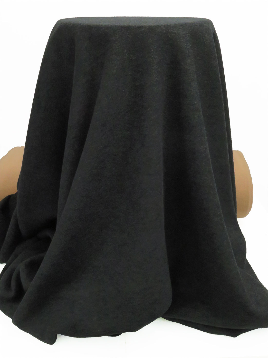 Dark Charcoal/Camel Wool/Polyester Double-Faced Coating 60W