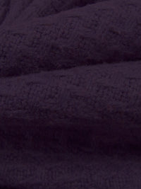 Dark Matte Purple Wool/Polyester Textured Novelty Weave Coating 62W