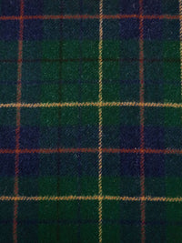 Very Dark Green/Midnight Blue/Dark Goldenrod/Multi 100% Wool Tartan Plain Weave Coating 58W