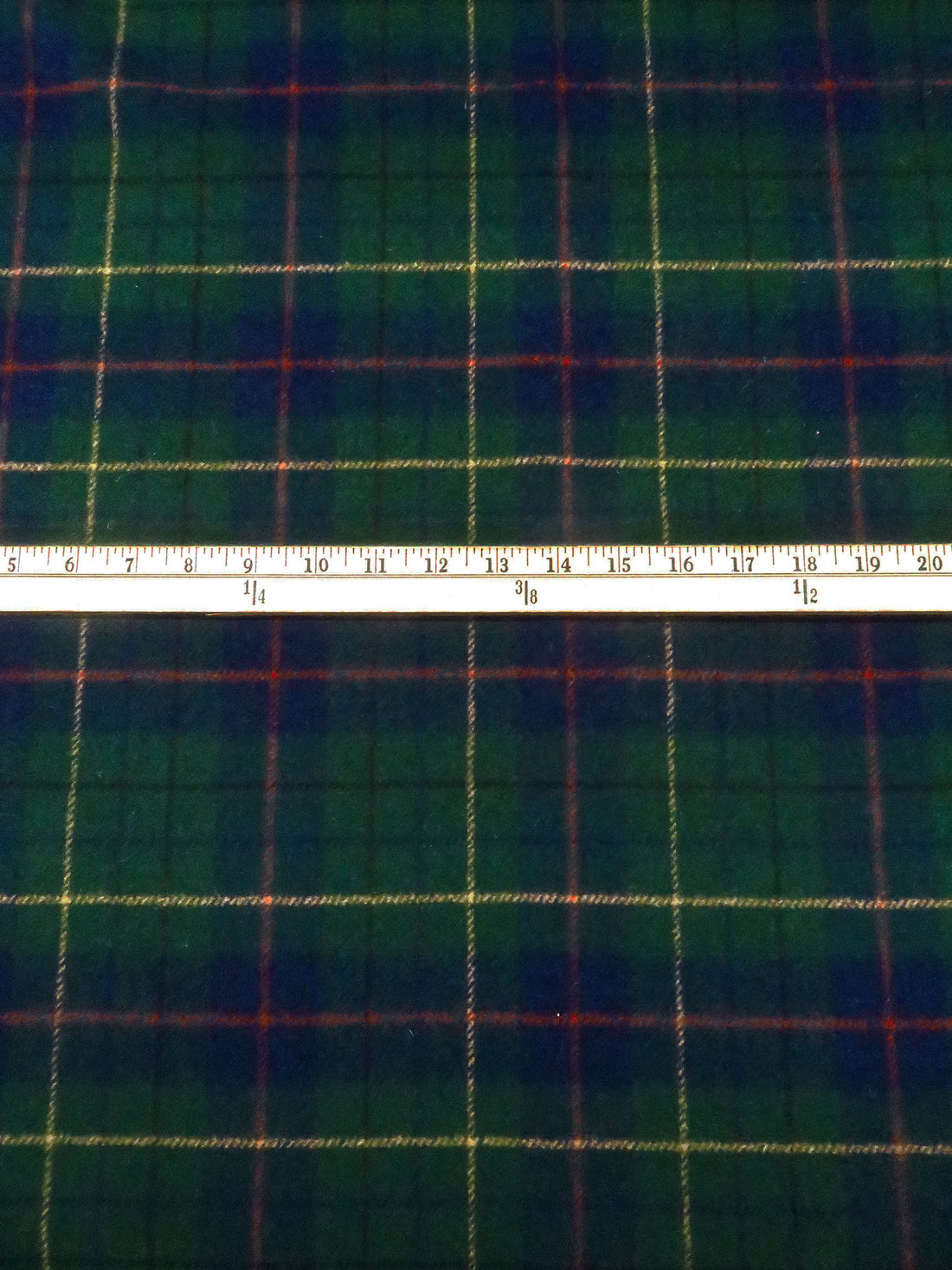 Very Dark Green/Midnight Blue/Dark Goldenrod/Multi 100% Wool Tartan Plain Weave Coating 58W