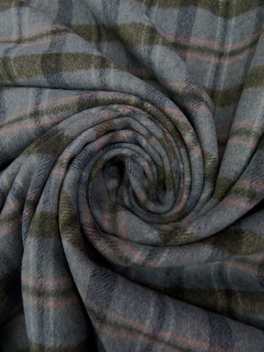 Slate/Old Rose/Rifle Green/Multi 100% Wool Plaid Weave Coating 60W