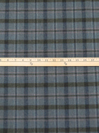 Slate/Old Rose/Rifle Green/Multi 100% Wool Plaid Weave Coating 60W