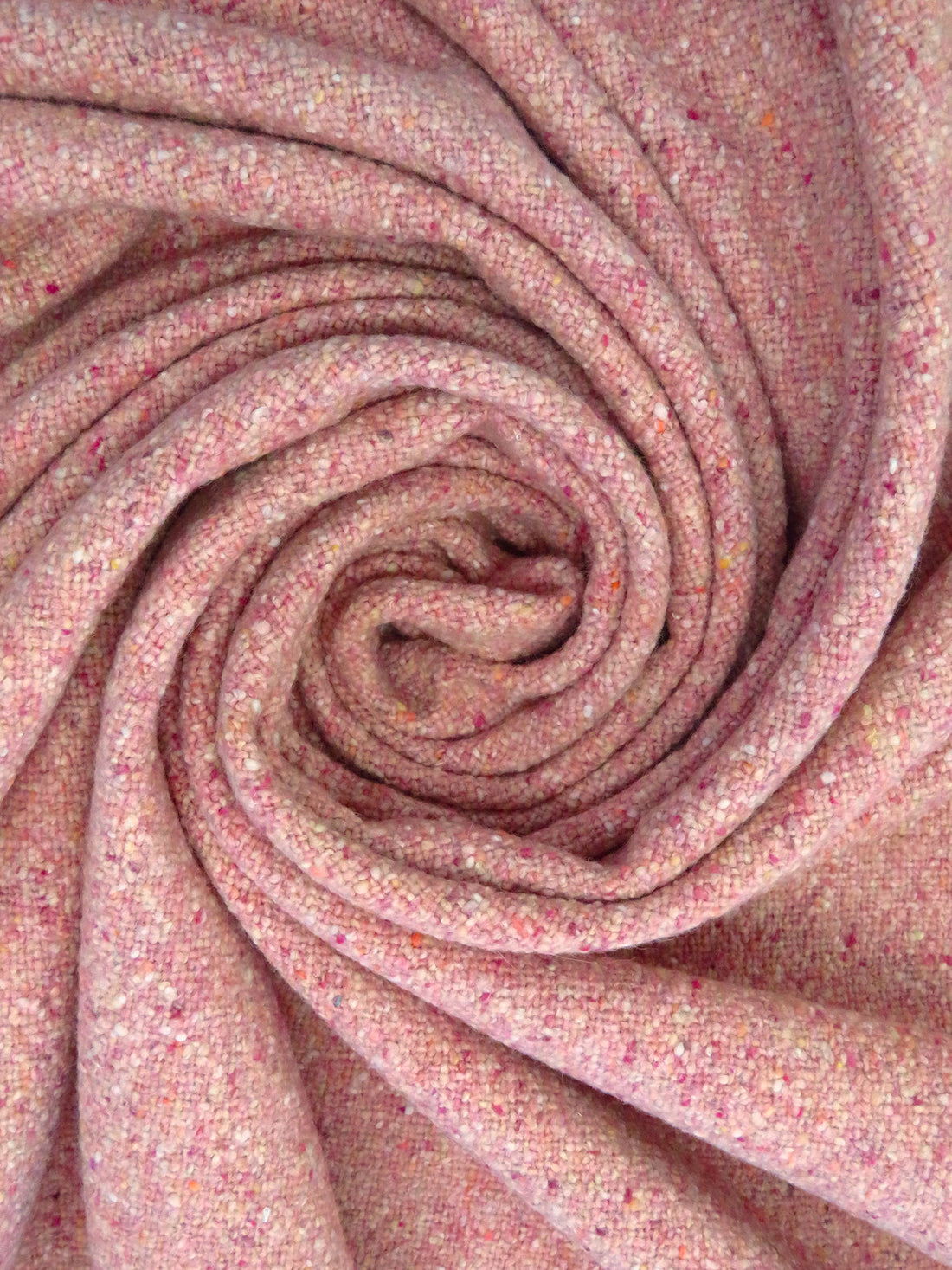 Dusty Rose/Light Rose 100% Wool Speckled Tweed Coating 60W
