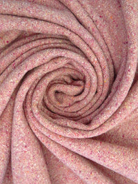 Dusty Rose/Light Rose 100% Wool Speckled Tweed Coating 60W