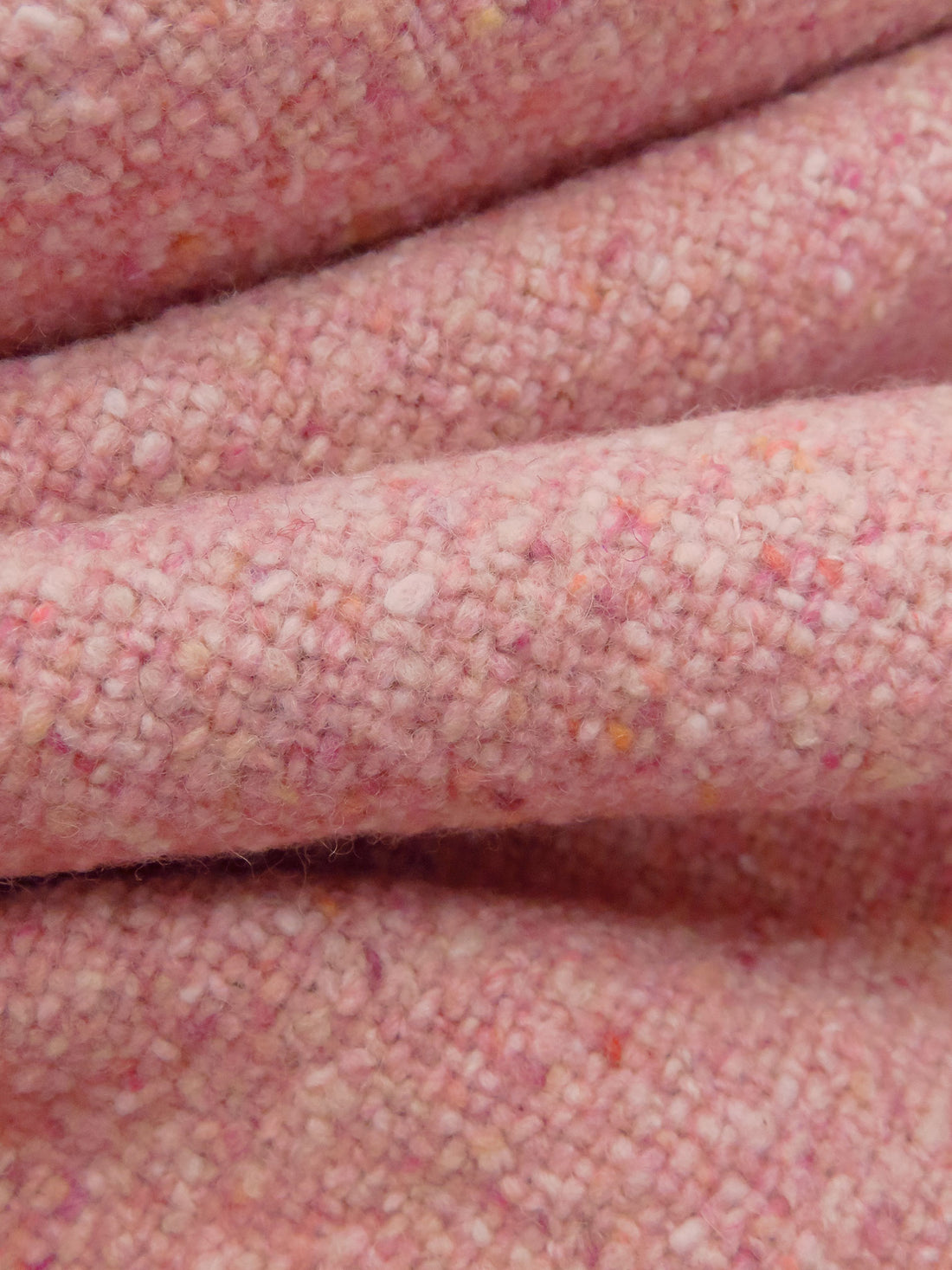 Dusty Rose/Light Rose 100% Wool Speckled Tweed Coating 60W