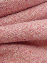 Dusty Rose/Light Rose 100% Wool Speckled Tweed Coating 60W