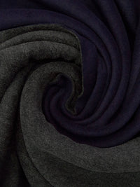 Dark Charcoal/Midnight Blue-Violet 100% Wool Double Faced Coating 60W