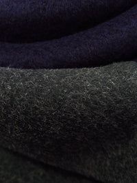 Dark Charcoal/Midnight Blue-Violet 100% Wool Double Faced Coating 60W