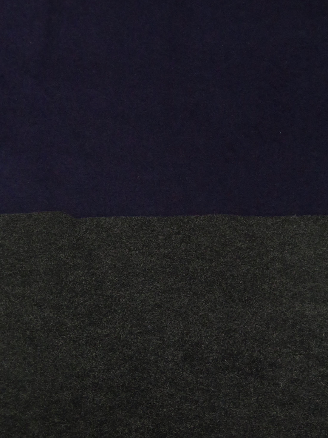 Dark Charcoal/Midnight Blue-Violet 100% Wool Double Faced Coating 60W