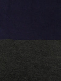 Dark Charcoal/Midnight Blue-Violet 100% Wool Double Faced Coating 60W