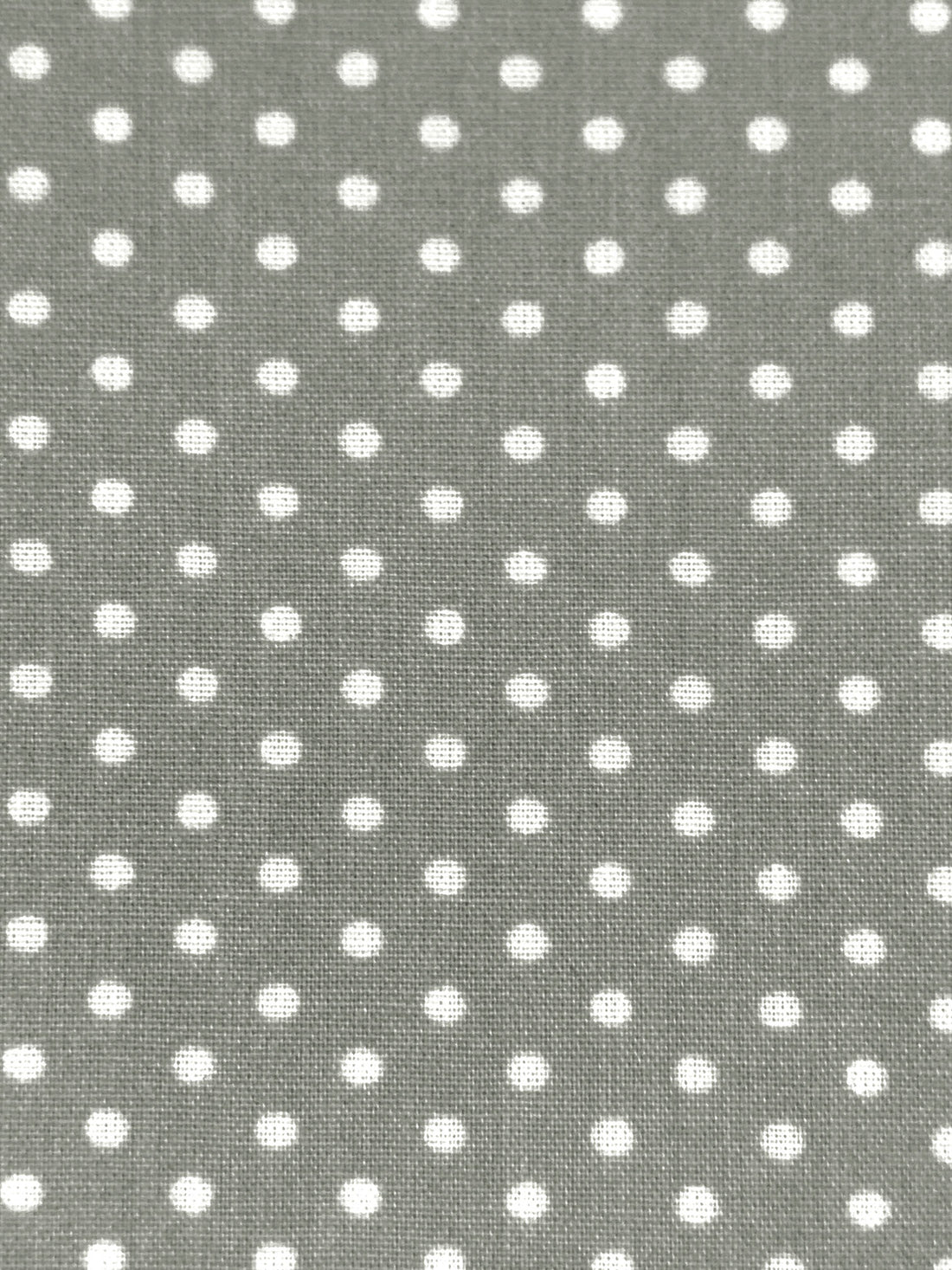 Ash Gray/White Polyester/Cotton Mini Polka Dot Print Broadcloth 58W