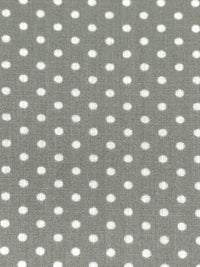 Ash Gray/White Polyester/Cotton Mini Polka Dot Print Broadcloth 58W