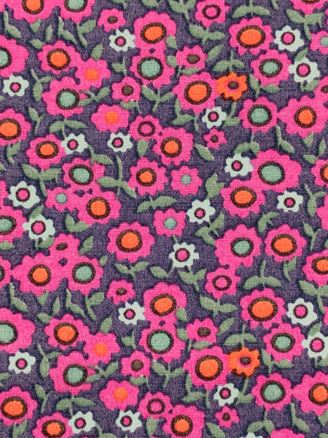 Dewberry/Cerise Pink/Coral Orange/Multi 100% Rayon Floral Print Shirting 58W