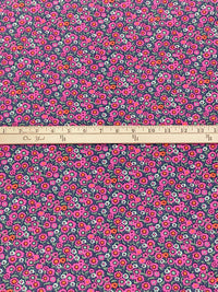 Dewberry/Cerise Pink/Coral Orange/Multi 100% Rayon Floral Print Shirting 58W