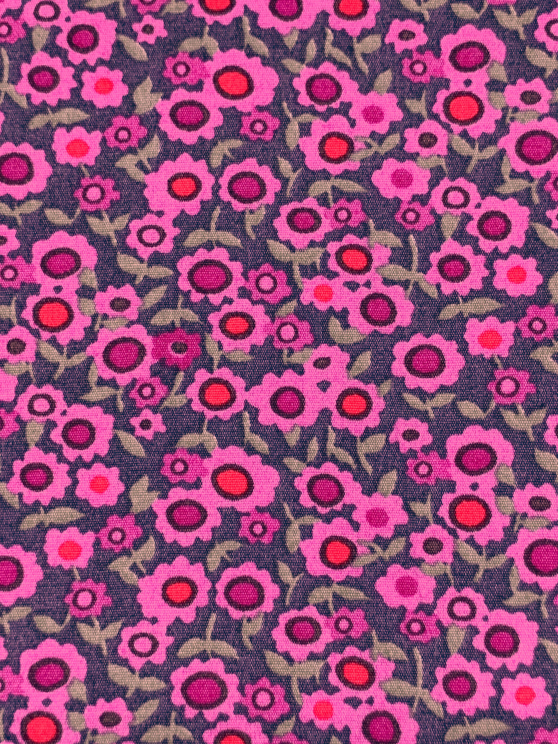 Dark Byzantium/Hot Pink/Sizzling Red/Multi 100% Rayon Floral Print Shirting 58W