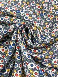 Blueberry/Dandelion/White/Multi 100% Rayon Floral Print Shirting 56W