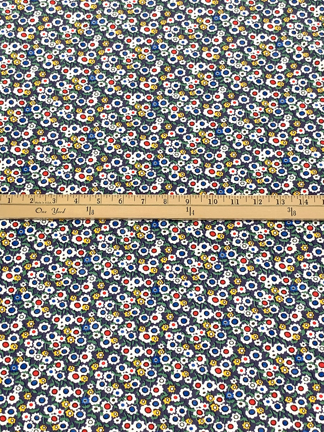 Blueberry/Dandelion/White/Multi 100% Rayon Floral Print Shirting 56W