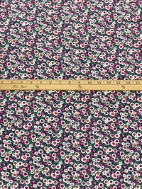 Dark Grape/Cadmium Red/White/Multi 100% Rayon Floral Print Shirting 56W