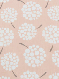 Muted Peach/White/Muted Lead Gray Polyester/Cotton Abstract Floral Print Broadcloth 58W