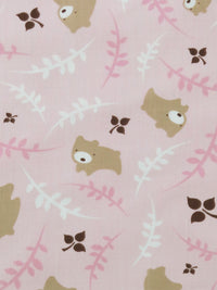 Ballet Pink/Taupe Brown/Dark Chocolate/Multi Polyester/Cotton Bear Print Broadcloth 58W