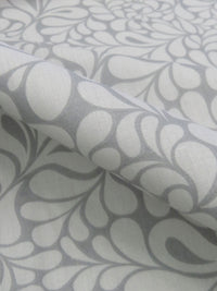 Steel Gray/Cement Gray Polyester/Cotton Abstract Paisley Print Broadcloth 58W