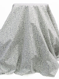 Steel Gray/Cement Gray Polyester/Cotton Abstract Paisley Print Broadcloth 58W