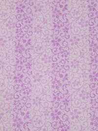 Thistle/Light Medium Orchid Polyester/Cotton Floral Vertical Stripe Print Broadcloth 58W