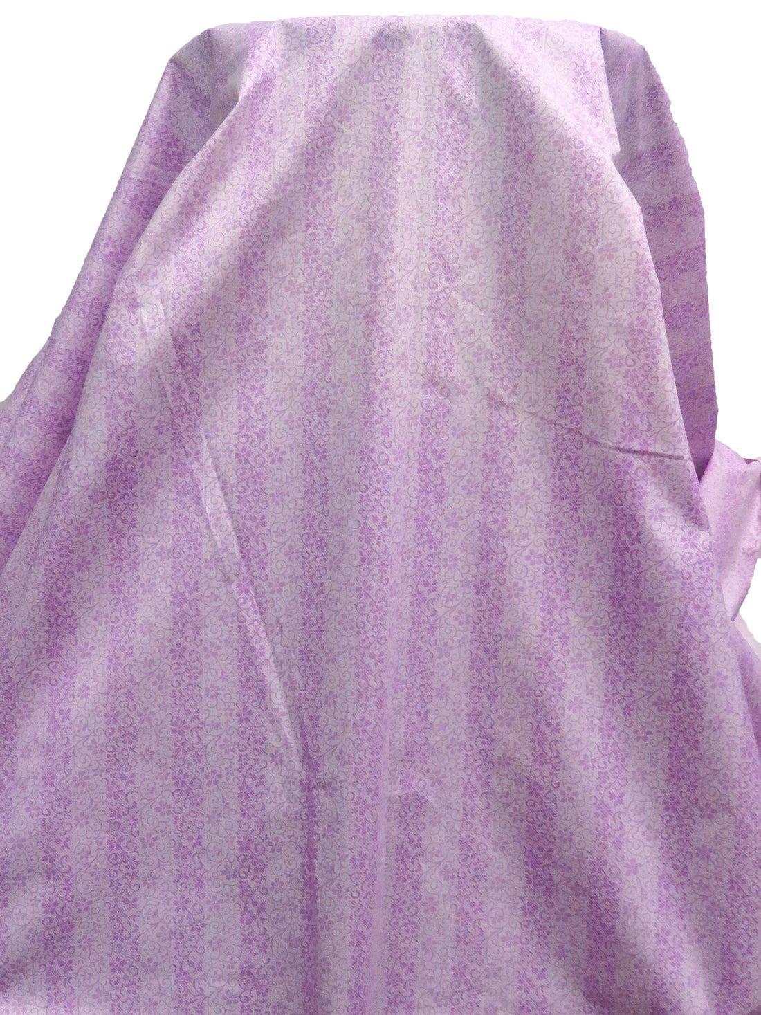 Thistle/Light Medium Orchid Polyester/Cotton Floral Vertical Stripe Print Broadcloth 58W