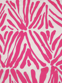 Ruber Pink/Dirty White 100% Cotton Animal Tile Print Voile - Imported From Italy - 56W