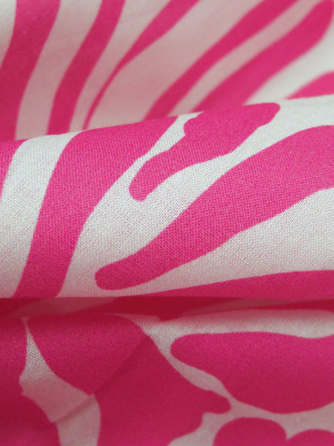 Ruber Pink/Dirty White 100% Cotton Animal Tile Print Voile - Imported From Italy - 56W