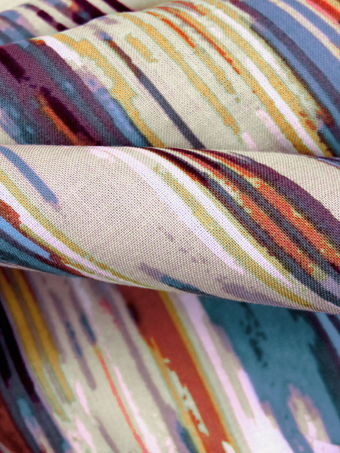 Manilla/Maize/Wintergreen/Multi Cotton/Rayon Abstract Line Print Voile 52W