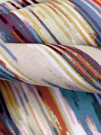 Manilla/Maize/Wintergreen/Multi Cotton/Rayon Abstract Line Print Voile 52W