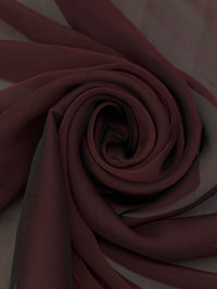 Burgundy Silk/Rayon Two-Tone Chiffon 44W