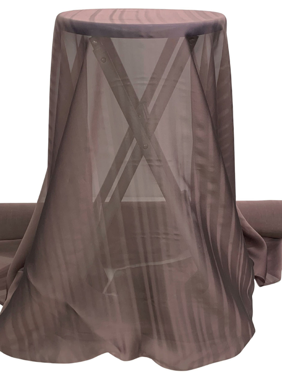 Dark Taupe Silk/Rayon Two-Tone Chiffon 44W