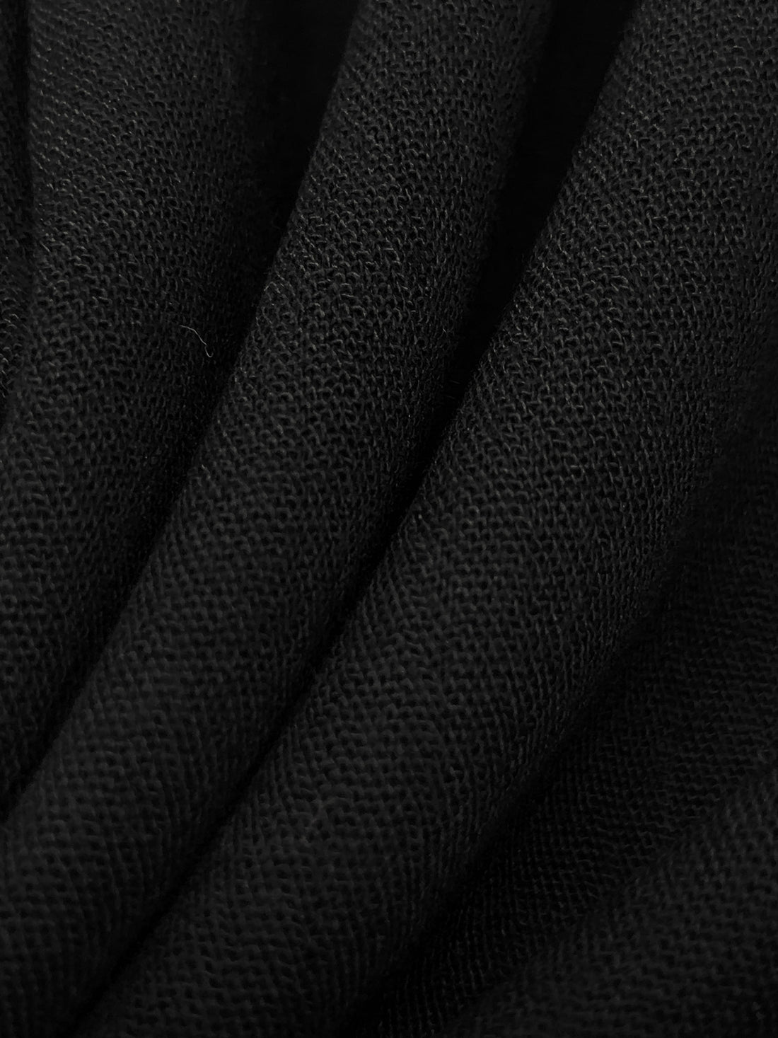 Black 100% Rayon Crinkle Challis 50W