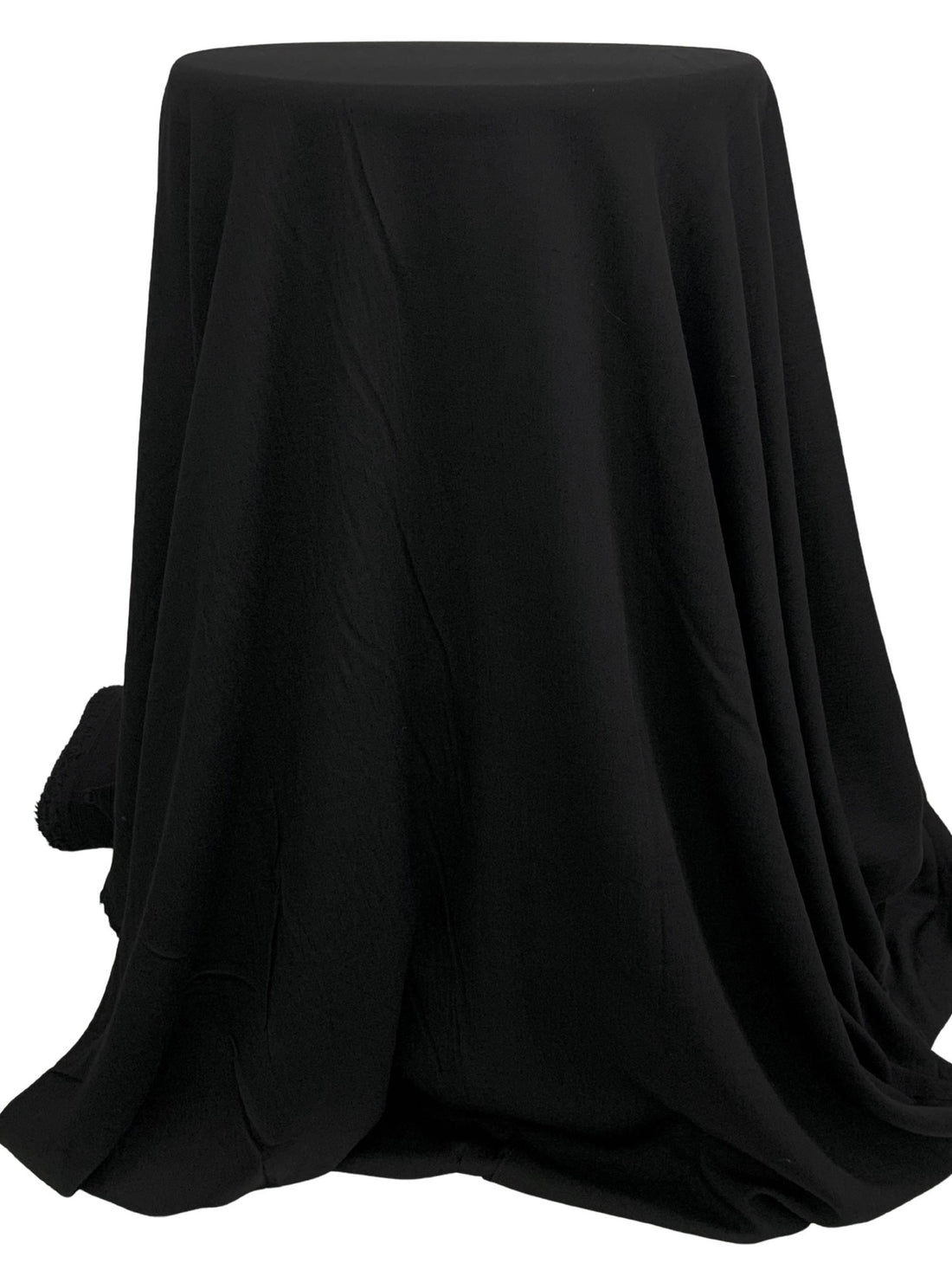 Black 100% Rayon Crinkle Challis 50W