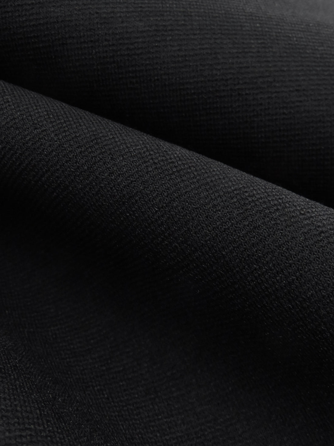 Coal Black Rayon/Nylon/Lycra Ponte Knit 44W