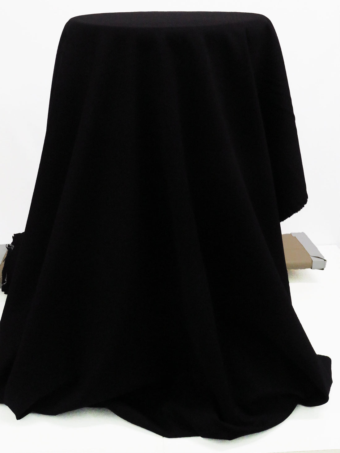 Coal Black Rayon/Nylon/Lycra Ponte Knit 44W