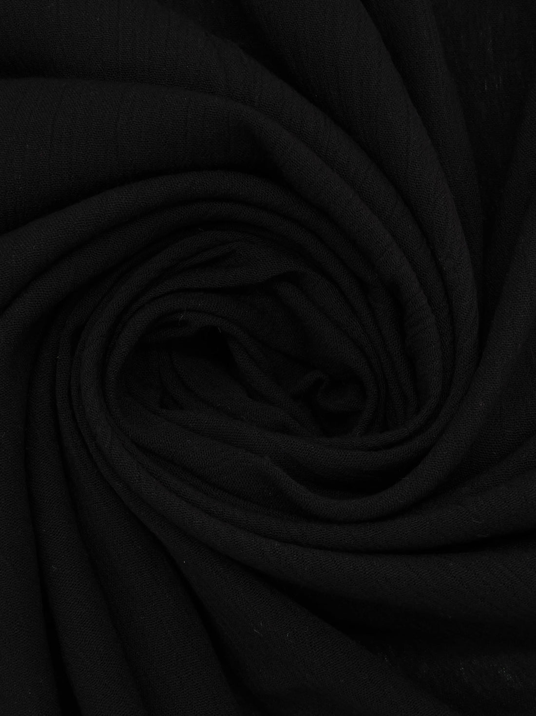 Pitch Black 100% Rayon Crinkle Challis 50W