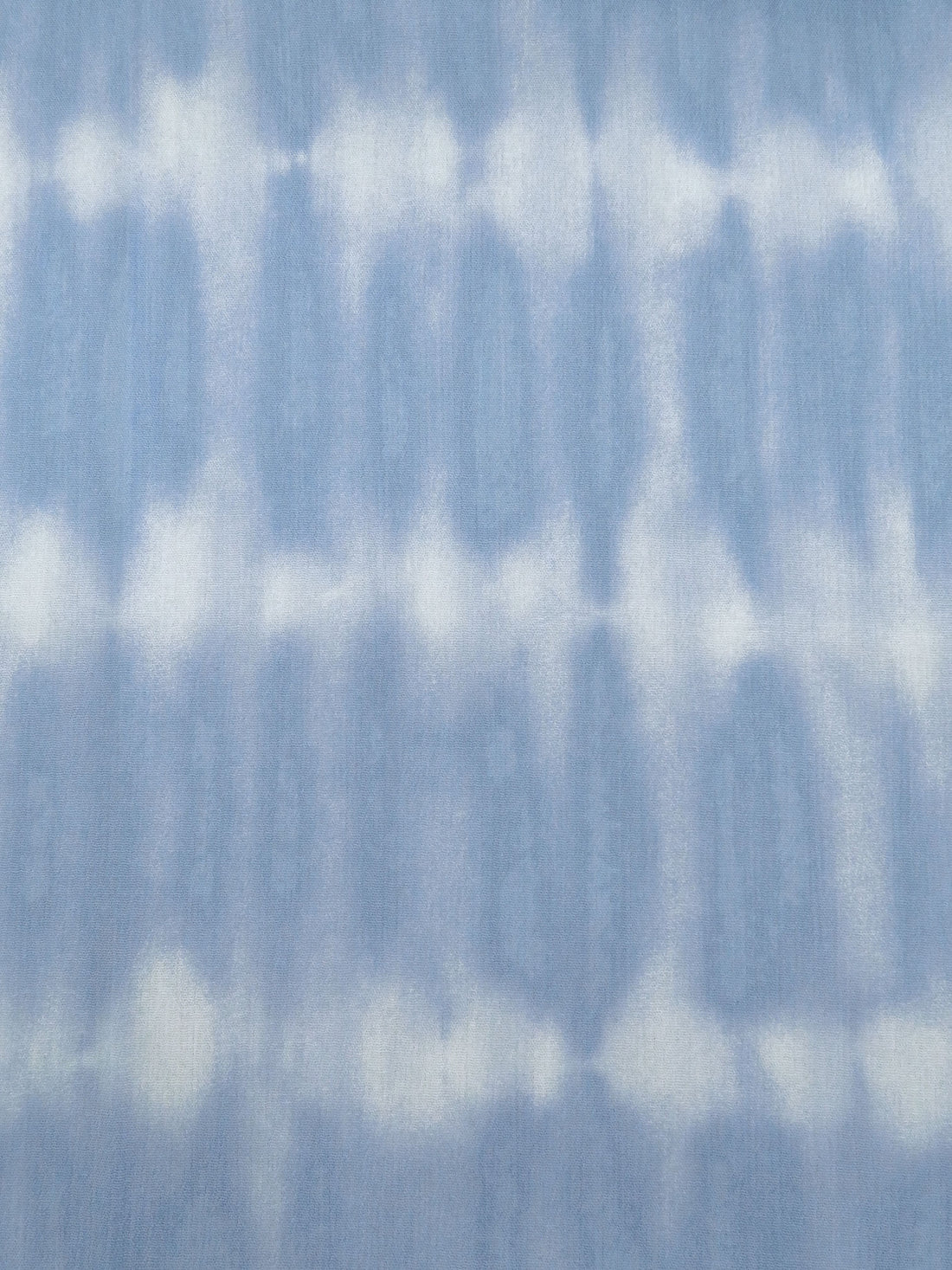 Cornflower/White 100% Rayon Tie-Dye Look Stripe Print Crinkle Challis 52W