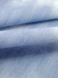 Cornflower/White 100% Rayon Tie-Dye Look Stripe Print Crinkle Challis 52W