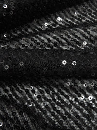 Black Nylon/Lycra Sequins On Mesh Knit - NY Designer - 50W
