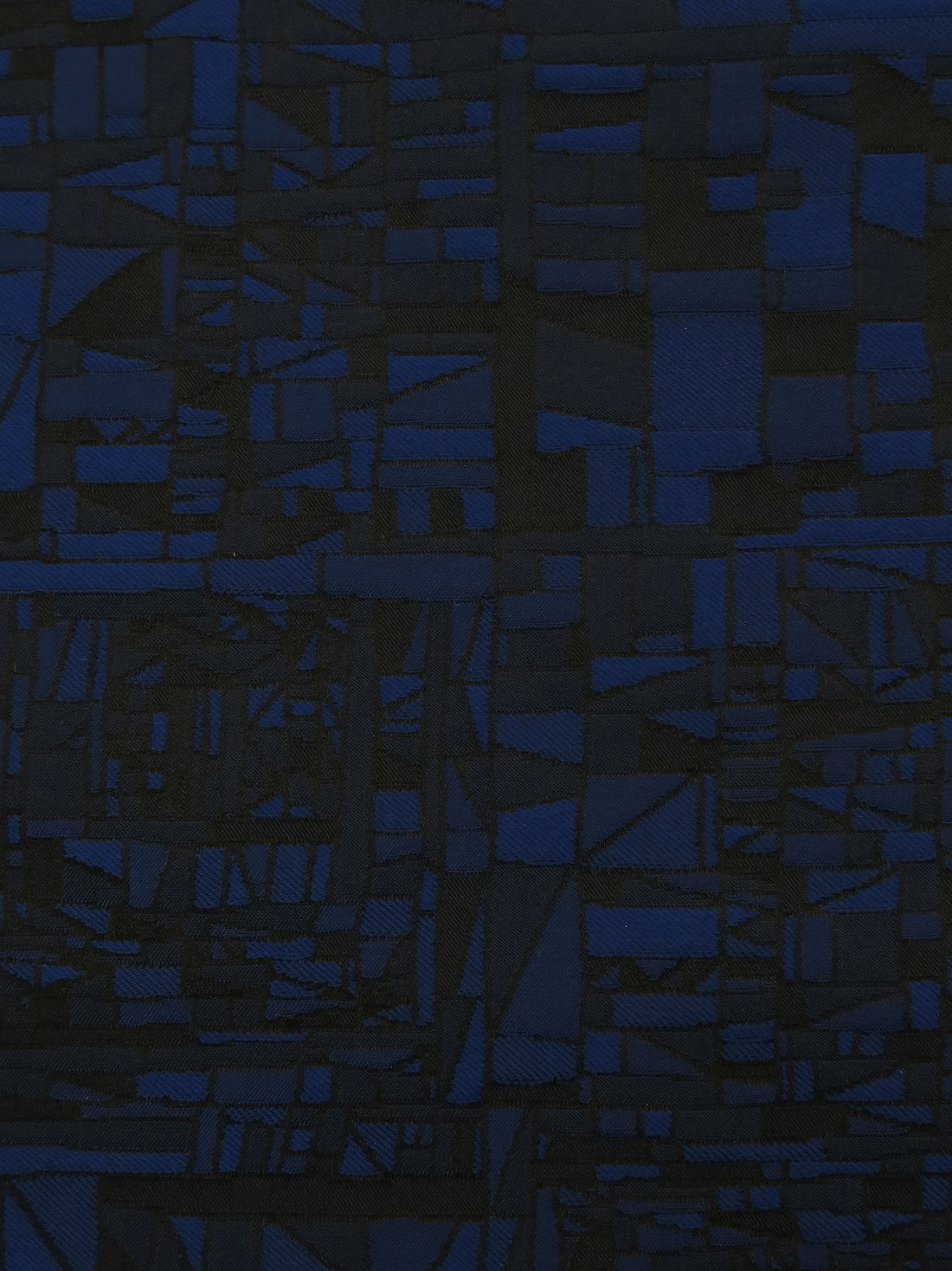 Dark Blue/Midnight Navy/Black 100% Polyester Geometric Mosaic Weave Jacquard - NY Designer - 54W