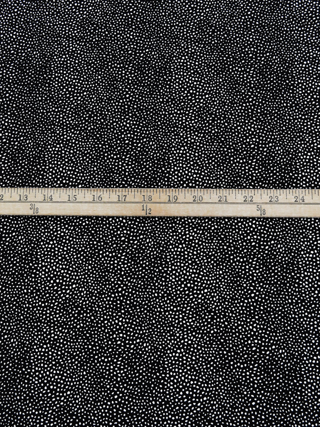 Black/White 100% Polyester Scattered Abstract Dot Print Peachskin Blouse Weight Woven - Imported From Italy - 58W