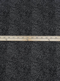 Black/White 100% Polyester Scattered Abstract Dot Print Peachskin Blouse Weight Woven - Imported From Italy - 58W