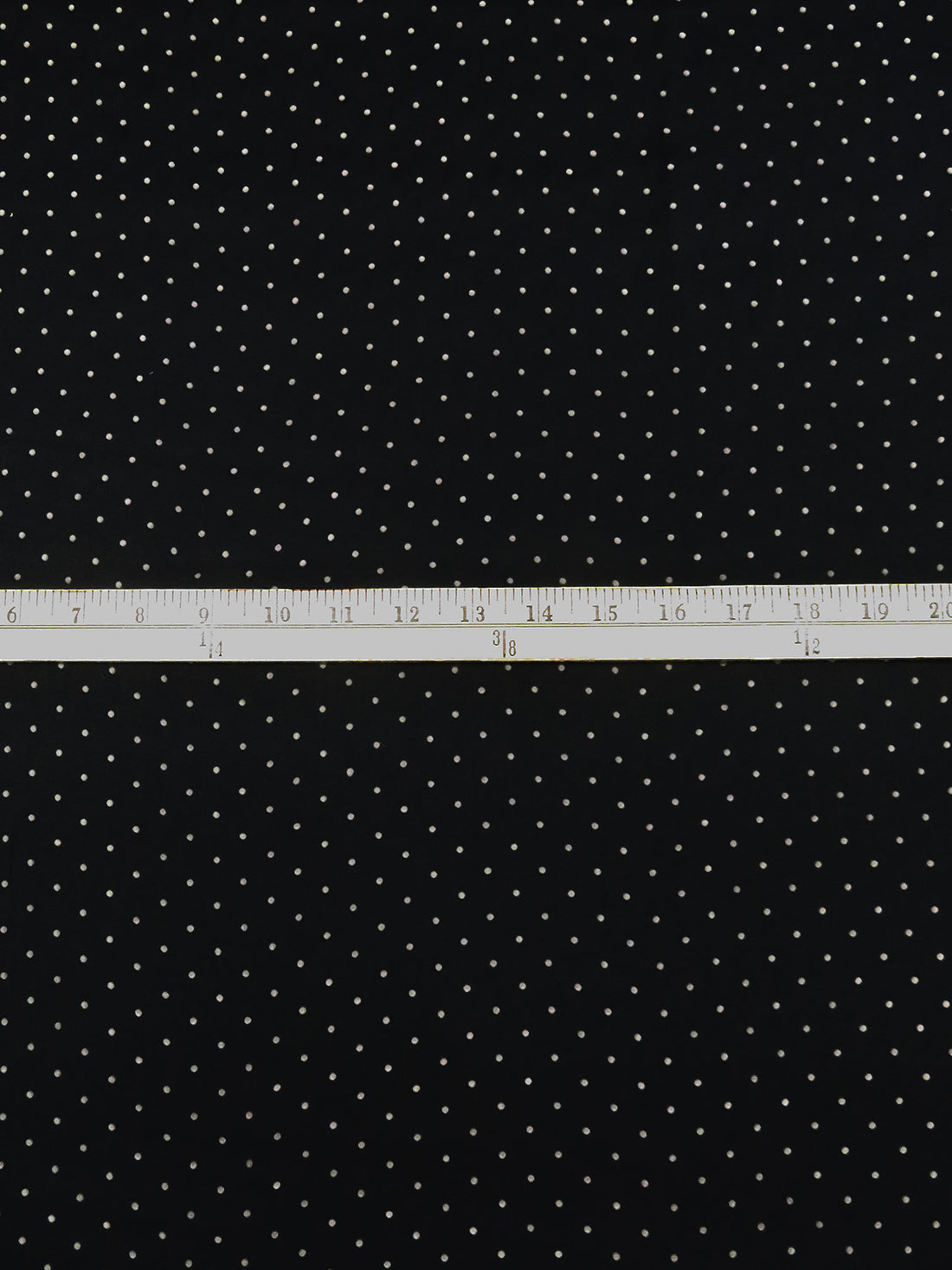 Black/Dusty Beige 100% Polyester Flocked Polka Dot Print Habotai - Imported From Italy - 58W