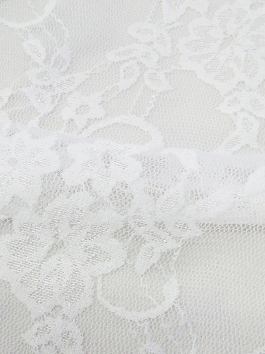 Snow White Polyester/Lycra Floral Weave Stretch Lace - NY Designer - 54W